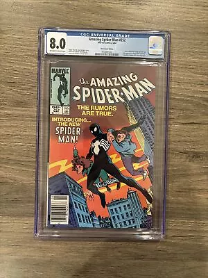 Buy Amazing Spiderman #252 CGC 8.0 NEWSSTAND (1984) 1st Black Costume • 142.08£