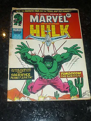 Buy Mighty World Of MARVEL Starring The INCREDIBLE HULK - No 127 - Date 08/03/1975 • 9.99£