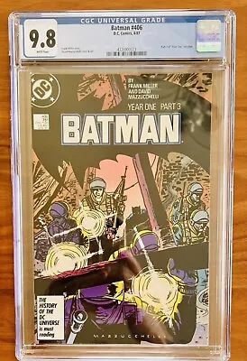Buy BATMAN #406 CGC Graded 9.8 ~ FRANK MILLER ~ Daredevil Year One White Pages • 110.81£