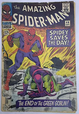 Buy Amazing Spider-Man #40 The End Of The Green Goblin Marvel Comics (1966) • 69.95£