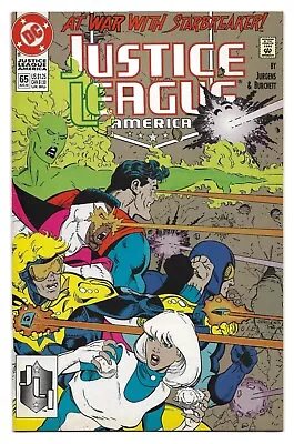 Buy Justice League America #65 : NM- :  Of Ashes And Justice  : Starbreaker • 1.50£