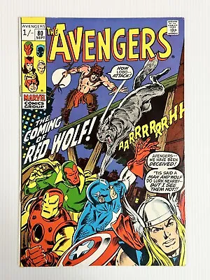 Buy The Avengers #80 1970 VF- 1st Appearance Red Wolf Pence Copy • 120£