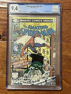Buy The Amazing Spider-Man #212 CGC 9.4 Marvel Comics Hydroman 1981 John Romita Jr • 319.45£