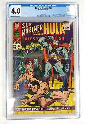 Buy Tales To Astonish #90 CGC 4.0 (1967 Marvel) 1st Abomination Key Comic Namor Hulk • 139.41£