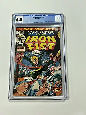 Buy Marvel Premiere 15 Cgc 4.0 Ow/w Pages Marvel 1974 (003) • 152.11£