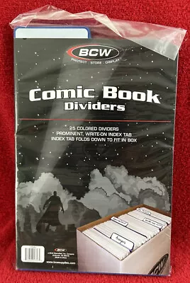 Buy 25 BCW Blue Comic Book Plastic Dividers With Folding Write On Tab New • 14.35£