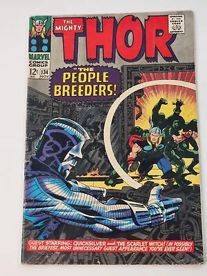 Buy The Mighty Thor 134 1st App High Evolutionary 1st Man-Beast Silver Age 1966 • 120.08£
