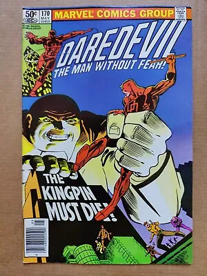 Buy Daredevil #170 FN/VF Marvel Comics 1981 1st Kingpin In DD Frank Miller Newstand • 35.34£
