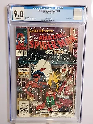Buy Amazing Spider-Man #314 CGC 9.0 Todd McFarland Cover & Art Christmas Cover WH Pg • 39.52£