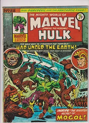 Buy Mighty World Of Marvel #88 Hulk Fantastic Four Daredevil Frightful Kirby Lee • 1.49£