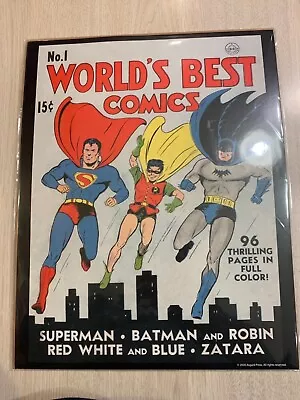 Buy WORLD’S BEST COMICS 1 1941 SUPERMAN COVER POSTER PRINT BRAND NEW SEALED 11 X 14 • 11.38£