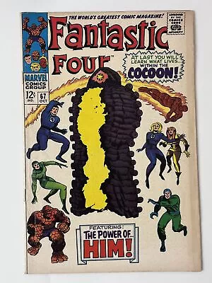 Buy Fantastic Four #67 (1967) 1st Cameo App. HIM (Adam Warlock) In 5.5 Fine- • 98.82£