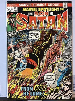 Buy Marvel Spotlight #12 On The Son Of Satan (1973) Origin & 2nd App Of Son Of Satan • 19.99£