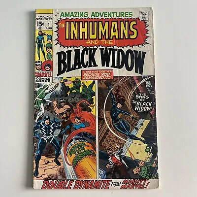 Buy The Inhumans And The Black Widow #1 1970 Marvel Comic Cent Copy • 16.99£
