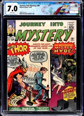 Buy 1963 Thor Journey Into Mystery 99 Key Origin 1st Mr Hyde 1st Full Surtur CGC 7.0 • 379.77£