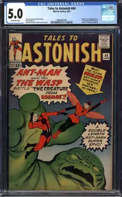 Buy Tales To Astonish #44 Cgc 5.0 Ow Pages // 1st Appearance The Wasp Marvel 1963 • 652.25£