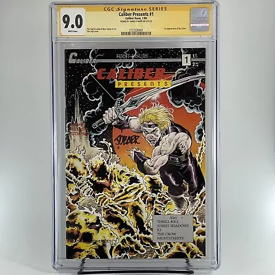 Buy Caliber Presents #1 CGC 9.0 SS J. O'Barr X2 - 1989 - White Pages - 1st The Crow • 794.34£