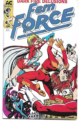 Buy FEMFORCE - AC Comics #029 (1990) CAT-MAN + GREEN LAMA Cameos • 9.50£