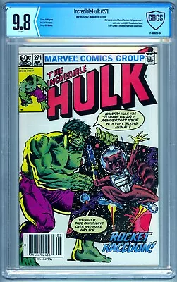 Buy Incredible Hulk #271 NEWSSTAND CBCS 9.8 (1982) 1st Appearance Rocket Raccoon • 941.92£