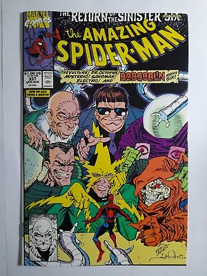 Buy 1990 Amazing Spiderman 337 NM.First Full Team App.Sinister Six.Marvel Comics • 42.90£