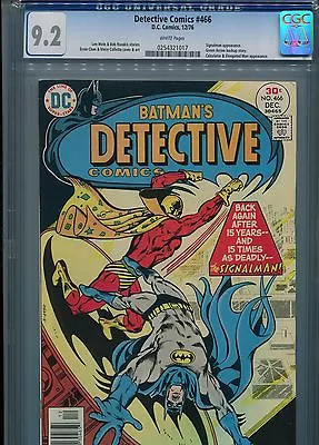 Buy Detective Comics #466  (Signalman App)  CGC 9.2  WP • 71.20£
