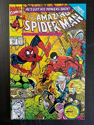 Buy Amazing Spider-Man #343 VF Copper Age Comic Featuring The Black Cat! • 2.36£