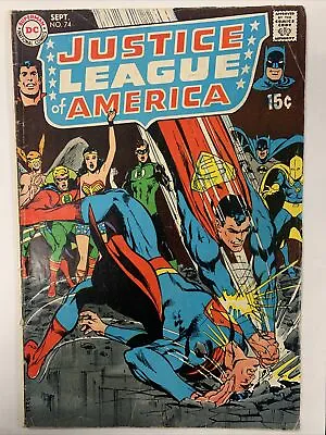 Buy Justice League Of America #74 (DC, 1969) Death Of 1st Black Canary Adams GD/VG • 26.02£