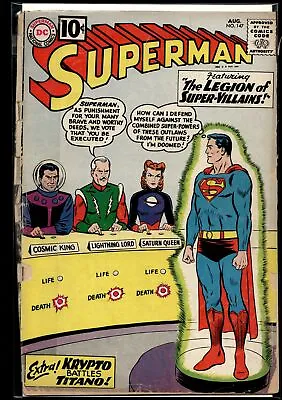 Buy 1961 Superman #147 1st Legion Of Super-Villains DC Comic • 71.15£