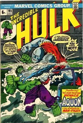 Buy Marvel Comics The Incredible Hulk Vol 1 #165B 1973 3.0 G/VG 🔑 • 8.66£