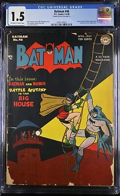 Buy Batman #46 (Apr-May 1948, D.C. Comics) CGC 1.8 FR/GD | 4391144002 • 397.16£
