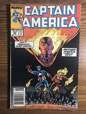 Buy Captain America 356 Newsstand Variant Mother Night Sin Marvel Comics 1989 • 4.69£