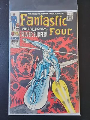 Buy Fantastic Four #72 (March 1968) Raw G-/G OW/W Silver Surfer Kirby Watcher • 36.19£