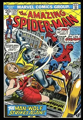 Buy Amazing Spider-Man #125 NM 9.4 2nd Appearance Man-Wolf! Marvel 1973 • 117.80£