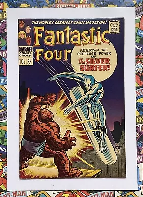 Buy FANTASTIC FOUR #55 - OCT 1966 - 4th SILVER SURFER APPEARANCE! - FN/VFN (7.0) • 149.99£
