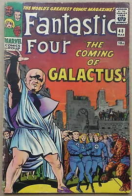 Buy FANTASTIC FOUR #48, 1st APPEARANCE OF 'SILVER SURFER' & 'GALACTUS', VG+ • 1,895£