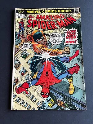 Buy Amazing Spider-Man #123 -Spider-Man Vs. Luke Cage Cover (Marvel, 1973) Fine+ • 36.53£