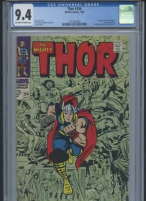 Buy Thor Vol 1 #154 1968 CGC 9.4 (1st App Of Mangog) • 243.28£