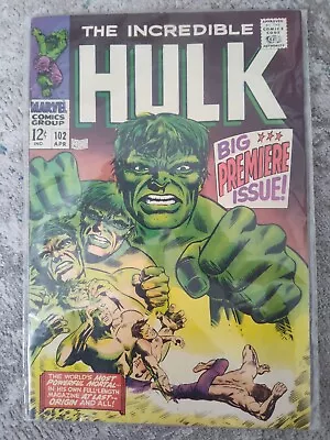 Buy Incredible Hulk #102 VGC - Retelling Of The Hulk's Origin, April 1968 • 261.14£