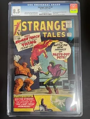 Buy Strange Tales #124 Cgc 8.5 -the Thing - Human Torch - 1964 • 343.33£