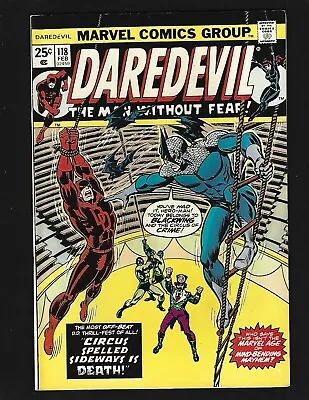 Buy Daredevil #118 VF- Romita Heck Ringmaster Circus Of Crime 1st Blackwing • 12.01£