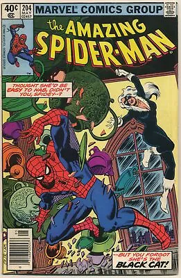 Buy Amazing Spider-Man 204 FN/VF 7.0 Marvel 1980 3rd App Black Cat John Romita Jr • 12.11£