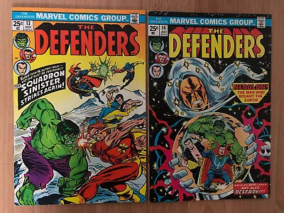Buy DEFENDERS # 13 VFN/NM And 14 MARK JEWELERS VFN/NM.  CENTS 1974 BRONZE AGE MARVEL • 30£