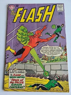 Buy The Flash Comic Book #143 (1964) Trail Of The False Green Lanterns VG- 3.5 • 15.80£