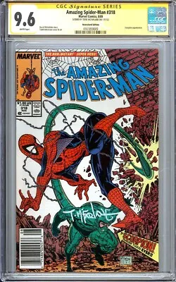 Buy AMAZING SPIDER-MAN #318 - NEWSSTAND  Signed TODD MCFARLANE - CGC 9.6 Marvel 1989 • 204.22£