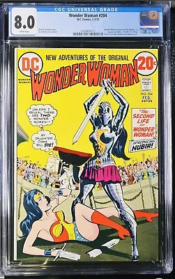 Buy Wonder Woman #204 DC First Appearance Nubia - Return Classic Costume CGC 8.0 • 255.74£