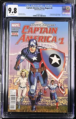 Buy Captain America Steve Rogers #1 CGC 9.8 Controversial Cap As Hydra Nazi 2016 MCU • 64.03£