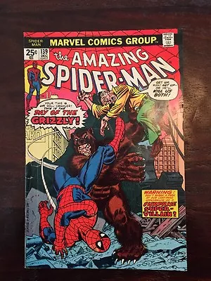 Buy Amazing Spider-Man #139 1st Grizzly Marvel Bronze Age Comic UNRESTORED COMPLETE • 19.86£