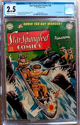 Buy STAR SPANGLED COMICS #96 CGC 2.5 OW-W 1949 1st TOMAHAWK C.  Moldoff & RAY • 86.18£