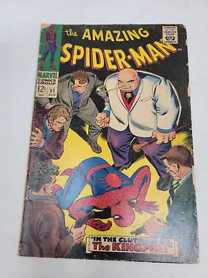 Buy Amazing Spider-man #51 Kingpin 1st Cover Appearance *1967* 3.5 • 75.95£