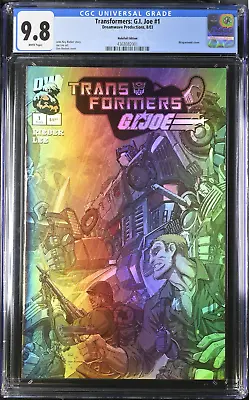 Buy Transformers: G.I. Joe #1 ~ 8/03 Dreamwave Holofoil Variant ~ CGC 9.8 WP • 2.20£